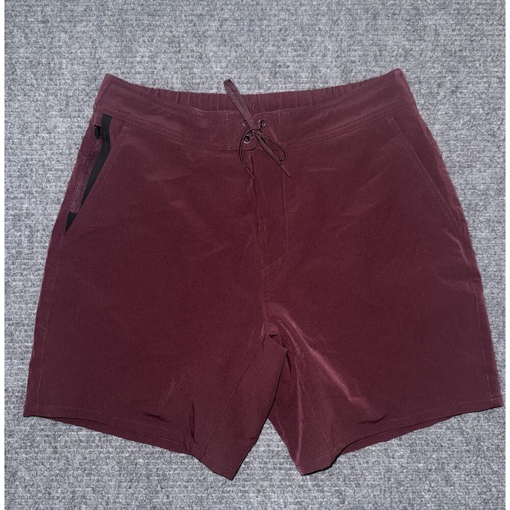 Ten Thousand Foundation No Liner Shorts Mens M Maroon Drawstring Waist 7” Inseam